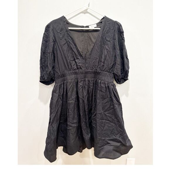 Billy J erin puff sleeve mini dress black - Picture 2 of 4